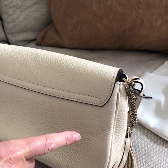Gucci Cream Leather Shoulder Bag - Picture 4 of 16